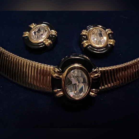 Princess House Jewelry Vintage Princess House Luminess Swarovski Crystal W Black Accent